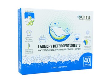 Листы для стирки DUKE'S HOME WONDERS Лен 40 шт
