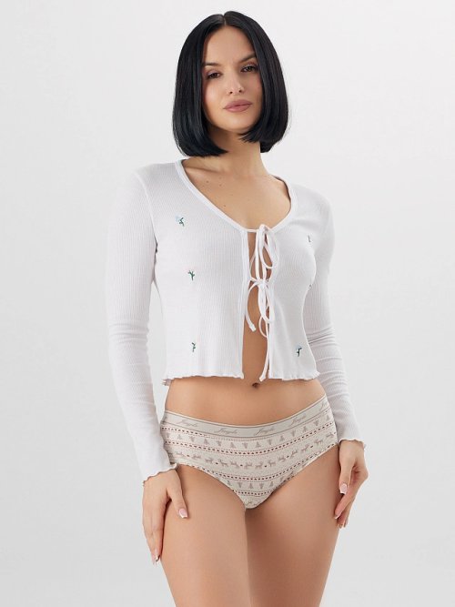 Трусы шорты женские новогодние в наборе, 3 шт, фото 4 из 11