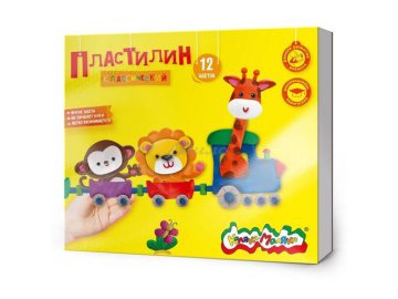 Пластилин детский, классический КАЛЯКА-МАЛЯКА, артикул ПКМ1220, 12 цветов