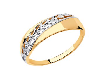 Кольцо декоративное Diamant, красное золото 585 проба