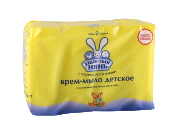 Кр-мыло"УШАСТЫЙ НЯНЬ"(олив/ромаш)4*100гр на акции в магазинах Евроопт