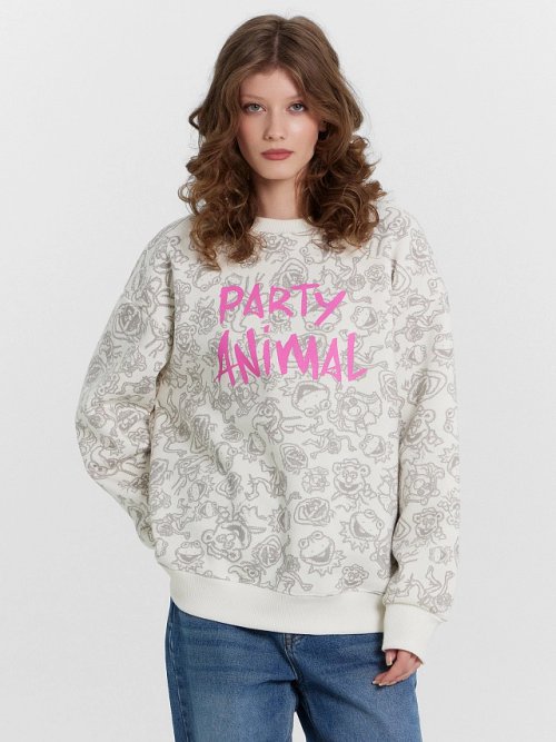 Свитшот женский с принтом "Party animal", фото 2 из 10
