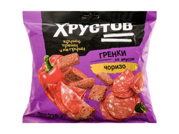 Гренки "ХРУСТОВ" (чоризо) 275г на акции в магазинах Евроопт