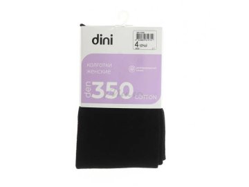 Колготки женские DINI Cotton 350, размер 4, тон черный, рисунок 000, арт. 1762В