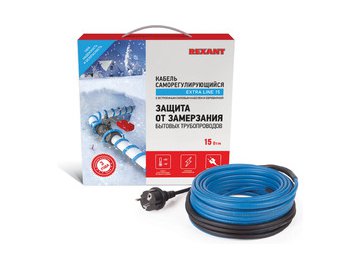 Саморегулирующийся кабель Rexant 15MSR-PB 6 м 90 Вт