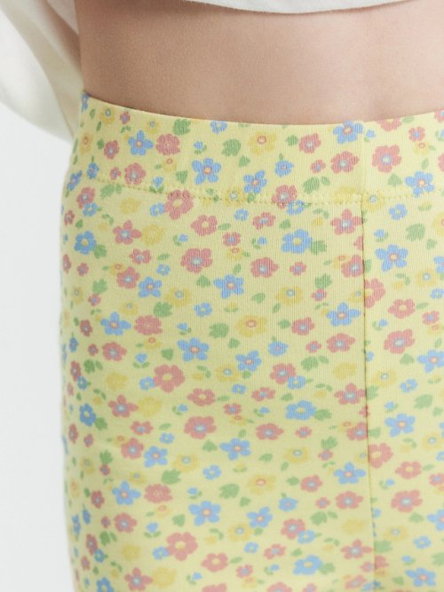 Легинсы для девочек желтые в цветочек, фото 7 из 7