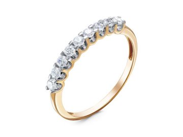 Кольцо дорожка 7 Карат, красное золото 585 проба, вставка бриллиант