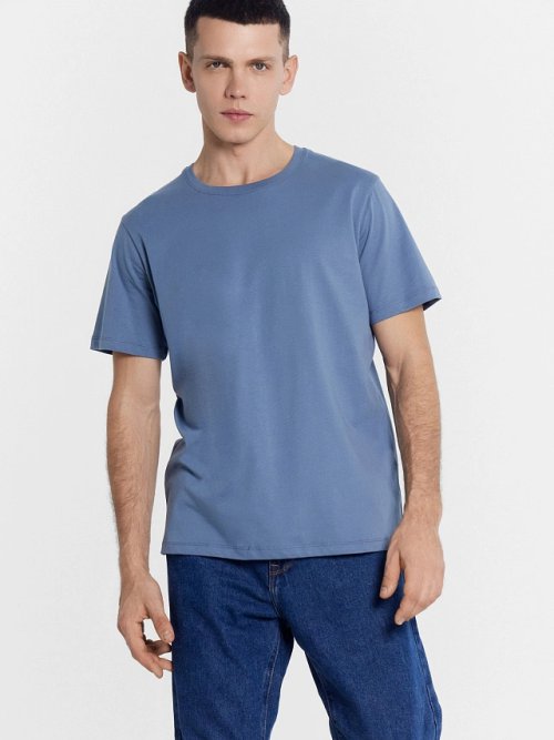 Футболка мужская в синем цвете, фото 1 из 5