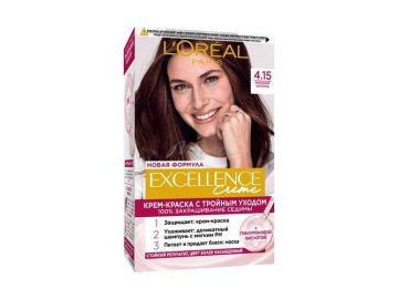 Мила акции Костюковичи - Крем-краска для волос L'OREAL Excellence, тон 4.15, 190 мл