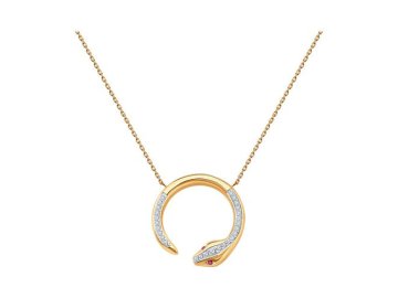 Колье Diamant, красное золото 585 проба, вставка бриллиант/рубин