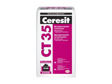 Декоративная штукатурка Ceresit СТ 35 (фактура "короед" 2.5 мм) под окраску 25 кг