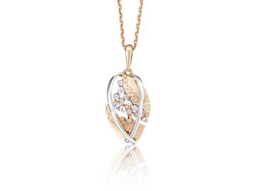 Подвеска декоративная Platina Jewelry, красное золото 585 проба, вставка фианит