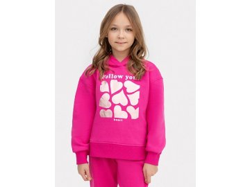 Худи для девочек в розовом цвете с печатью Марк Формель