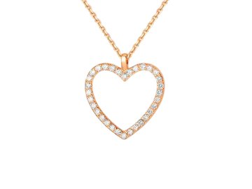 Колье LUCKY DIAMOND, красное золото 585 проба, вставка бриллиант