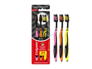 Мила акции Ельск - Щетка зубная COLGATE Зиг Заг с древесным углем, набор 2+1