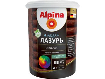 Лазурь для древесины Alpina Аква (900мл, орех)