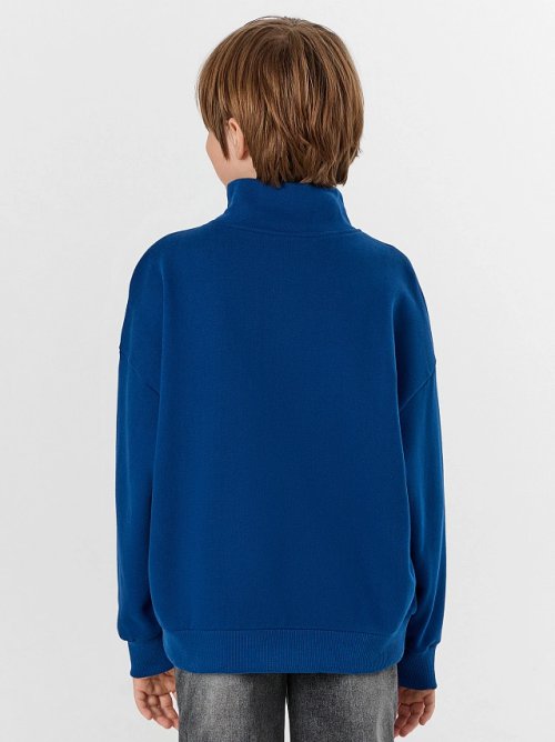 Толстовка для мальчиков синяя с принтом, фото 3 из 7