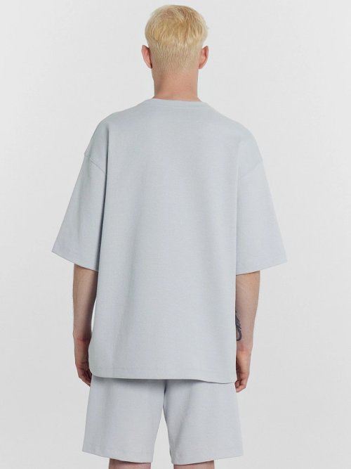 Комплект мужской (футболка, шорты) в сером цвете, фото 3 из 7