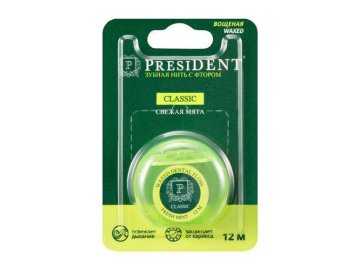 Нить зубная PRESIDENT Classic, 12 м