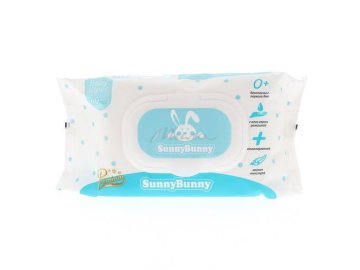 Салфетки влажные детские SUNNY BUNNY с экстрактом ромашки и алоэ вера, 60 шт