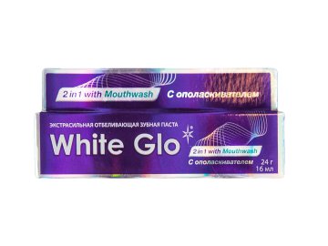 Паста зубная White Glo отбеливающая 2в1 с ополаскивателем для полости рта 24г