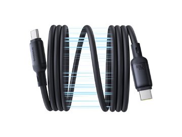 Кабель Baseus PicoGo Magnetic Liquid Silicone Fast Charging Cable USB-C to USB-C (1м, черный)