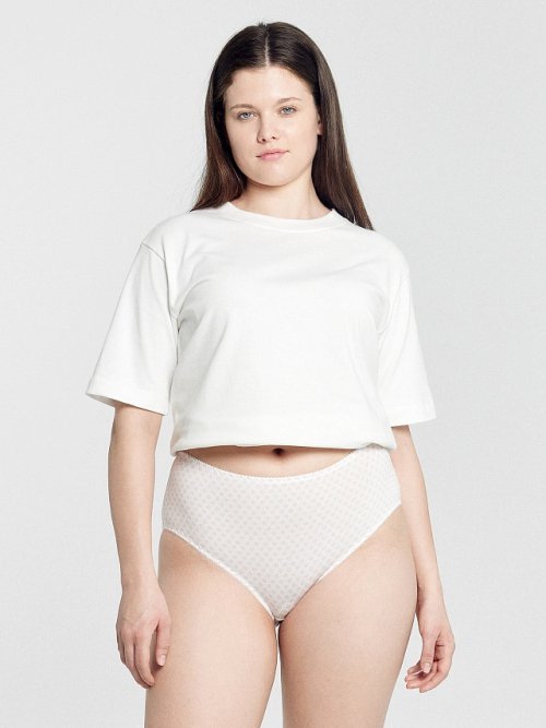 Трусы женские макси белые с мелким узором, фото 4 из 9