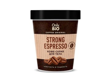 Кофе-скраб для тела ONLY BIO Strong Espresso Coffee Original, 230 мл