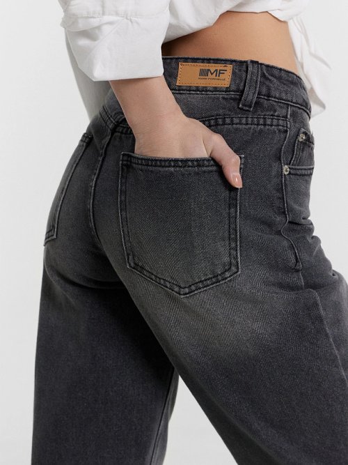 Джинсы женские Mom fit серые, фото 4 из 16