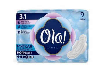 Прокладки женские OLA! Сlassic Normal+, 9 шт