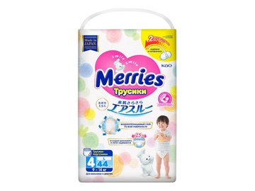 Подгузники-трусики Merries L (44 шт)