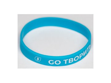 Браслет 5 ЭЛЕМЕНТ GO ТВОРИТЬ ДОБРО (голубой) в Лиде 5 элемент