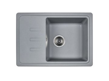 Мойка из каменной крошки WISENT W620-29 (грей) 620х435 без сифона