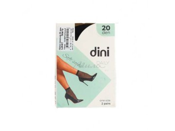 Носки женские DINI Daily, 20 ден, nero, 2 пары