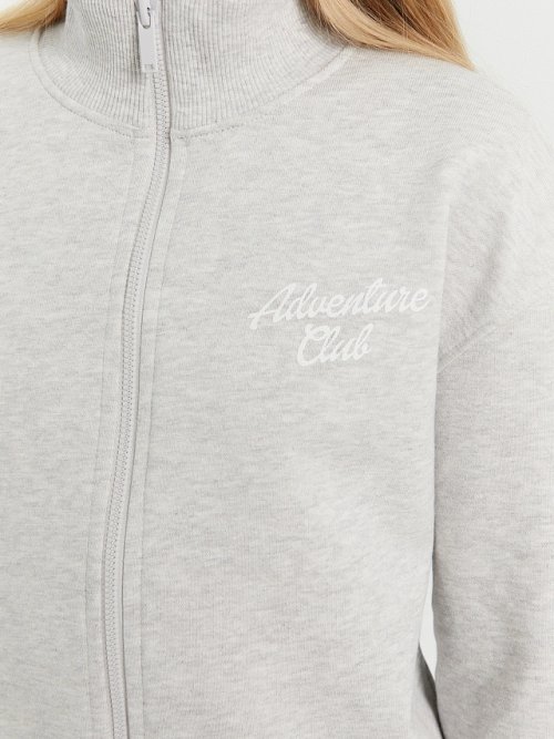 Толстовка для девочек серая с надписью "adventure club", фото 5 из 20