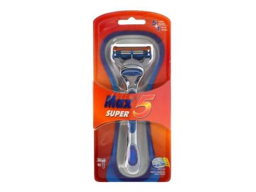 Бритва мужская безопасная с 1 сменной кассетой MAX 5 лезвий, увлажняющая полоска, PL109 Мила