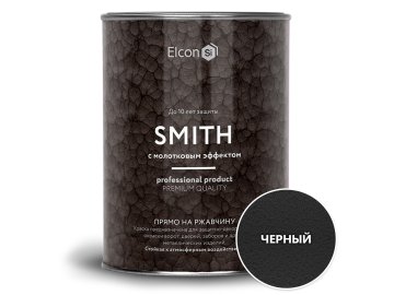 Краска по ржавчине ELCON Smith молотковая черная 0,8кг