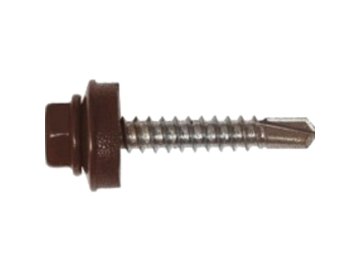 Саморез кров. 4,8х35(38) RAL 8017 шоколадный PT1 (200шт) FixHaus в Могилеве Ома