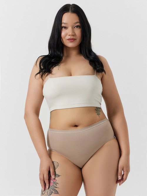 Трусы макси женские бежевые, фото 1 из 7