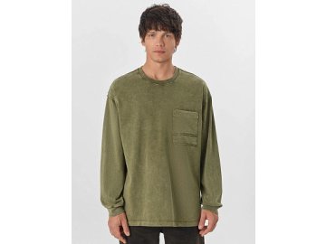 Лонгслив оверсайз мужской зеленый