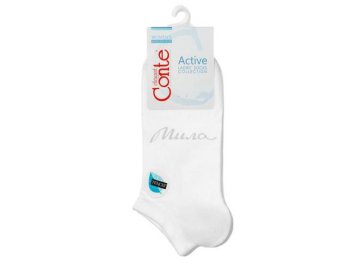 Мила акции Лиозно - Носки женские хлопковые Conte elegant CE ACTIVE р.23-25,белый арт.19С-183СП