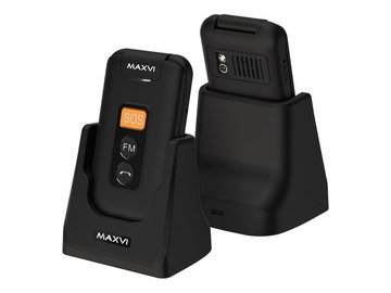 Кнопочный телефон Maxvi E5 up (черный)