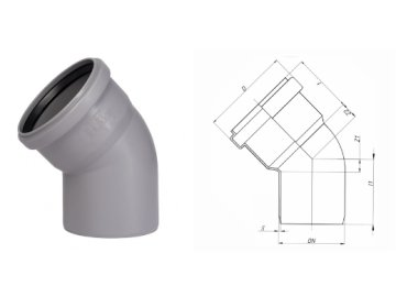 Отвод HTB ф110ммх45" OSTENDORF (115120) Ома