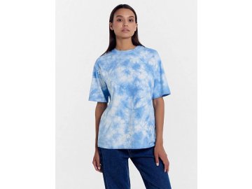 Футболка женская голубая в технике фаст-дай Марк Формель