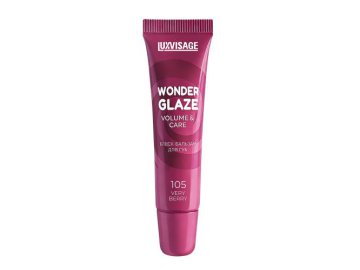 Акции Милы Скидель Новинки - Блеск-бальзам для губ LUXVISAGE Wonder Glaze Volume & Care, тон 105, 12 г