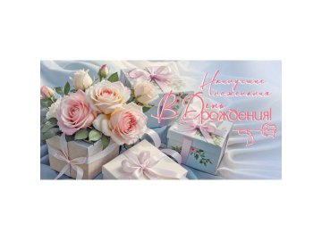 Конверт для денег &amp;quot;Наилучшие пожелания в День рождения!&amp;quot;, арт. 10000821 Мила