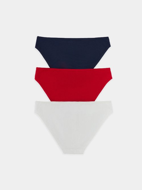 Трус женские слипы мультипак (3 шт.) в белом и красном цвете, фото 7 из 24