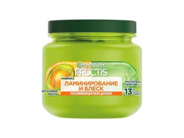 Маска для волос Fructis Ламинирование и Блеск разглаживающая, 320 мл