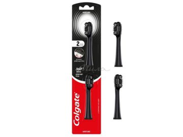 Сменные насадки к зубным щеткам Colgate Древесный уголь 360 градусов, питаемым от батарей