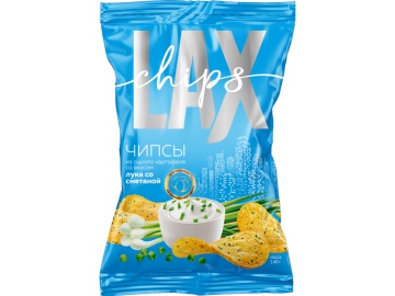Чипсы картоф."LAX"(лук со сметаной)140г на акции в магазинах Евроопт